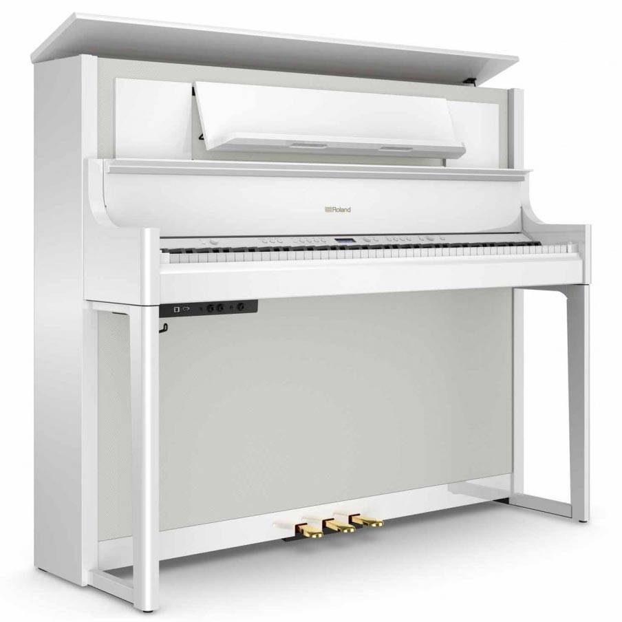 Roland LX-708 Polished White Upright Digital Piano