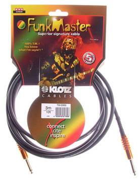 KLOTZ Funk Master JACK Male Mono - JACK Male Mono 3.00m Instrument Cable