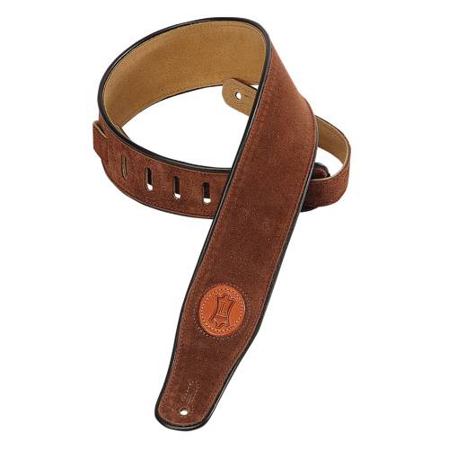 LEVY'S MSS3 Signature Suede Brown 2.5" Guitar Strap