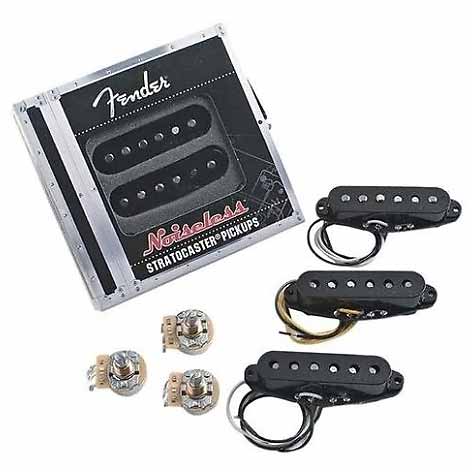 Fender Vintage Noiseless Strat Black 3 Pickups Set