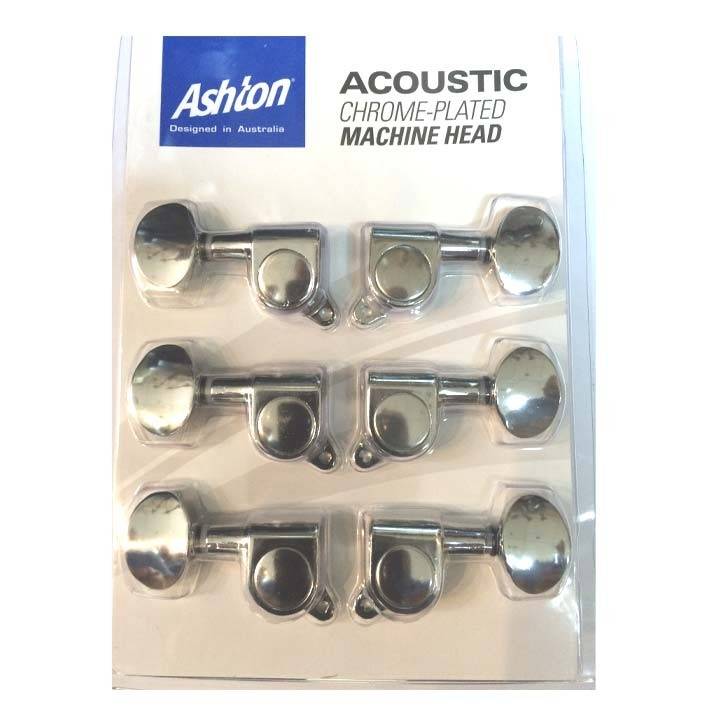 Ashton AMH16 Chrome Acoustic - Electric Guitar Tuning Pegs