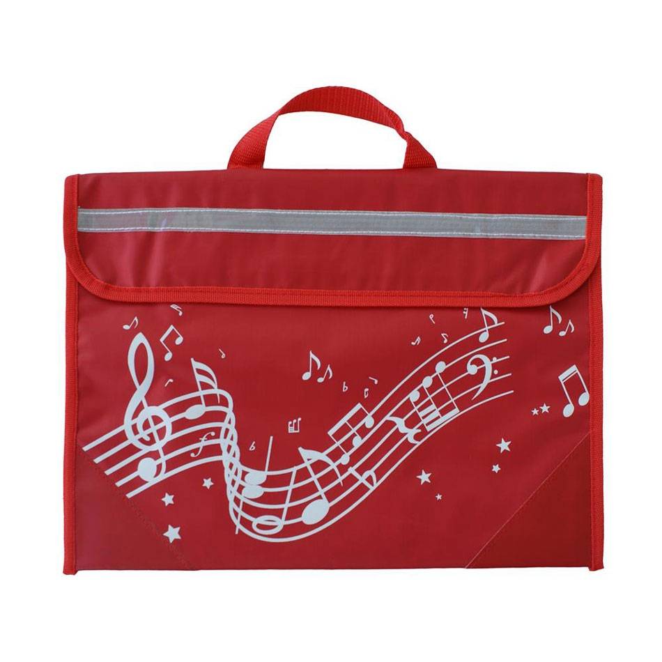 MusicWear MusicWear Wavy Stave Red Bag