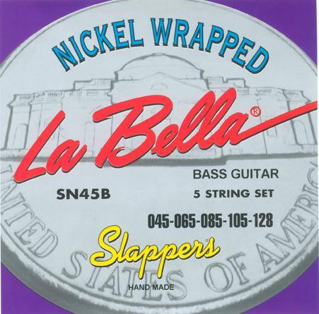 La Bella Slappers 045-128 Electric Bass Guitar 5-String Set