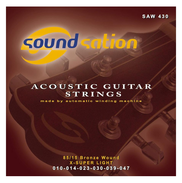 SOUNDSATION SAW-430 010-047 Acoustic Guitar 6-String Set