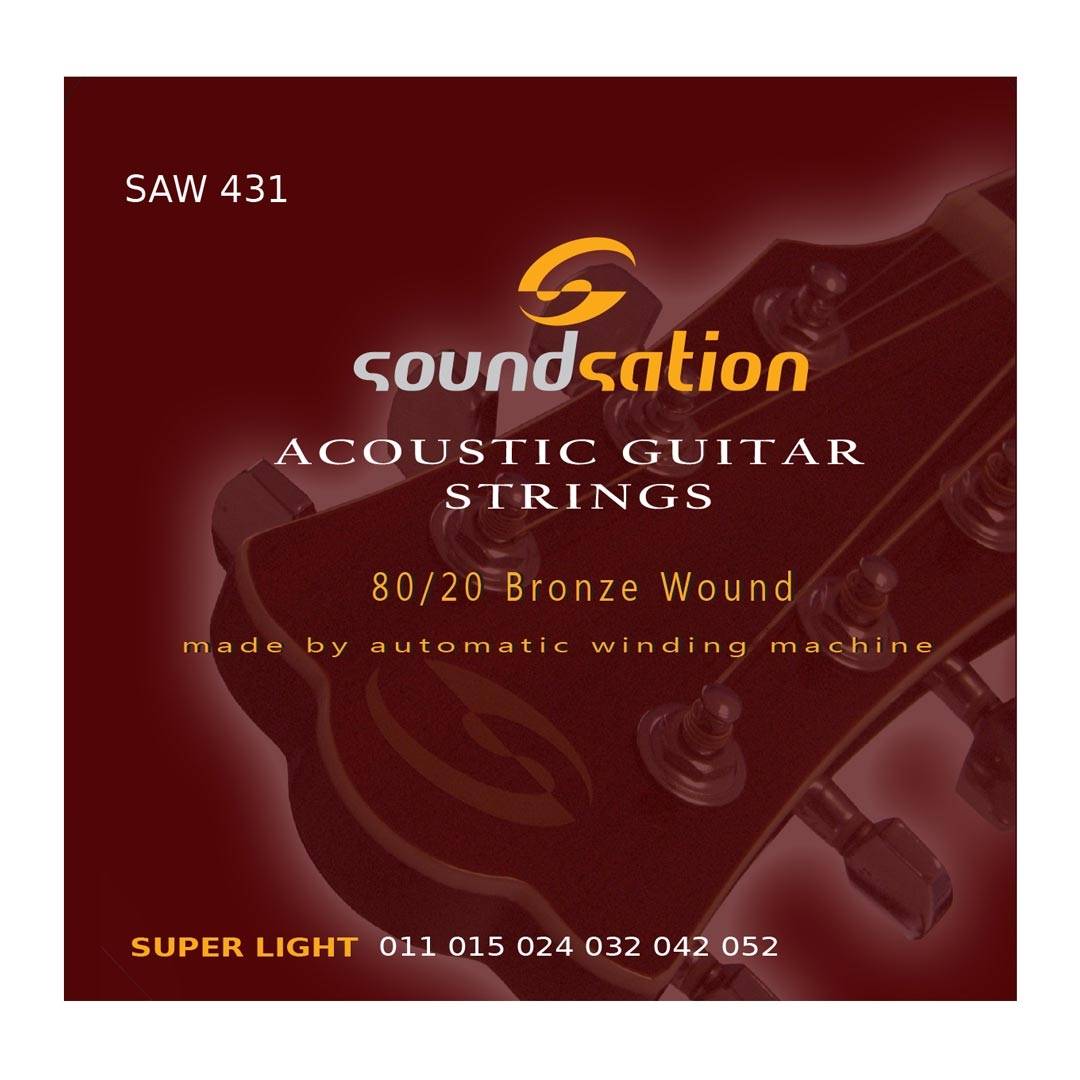 SOUNDSATION SAW-431 011-052 Acoustic Guitar 6-String Set