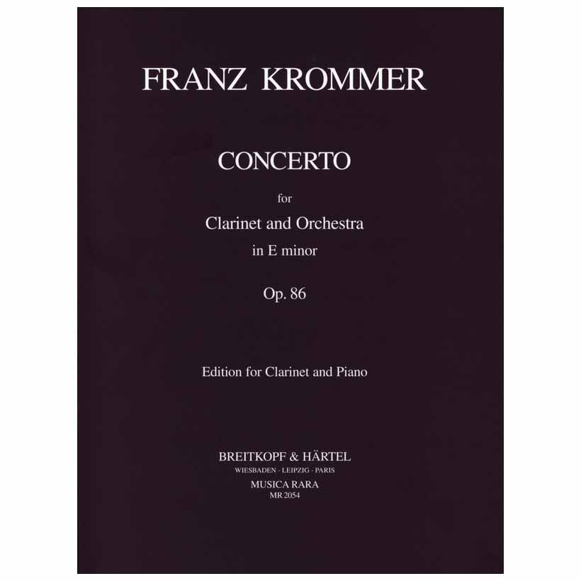 Breitkopf & Hartel Krommer - Musica Rara - Concerto in E Minor Op.86