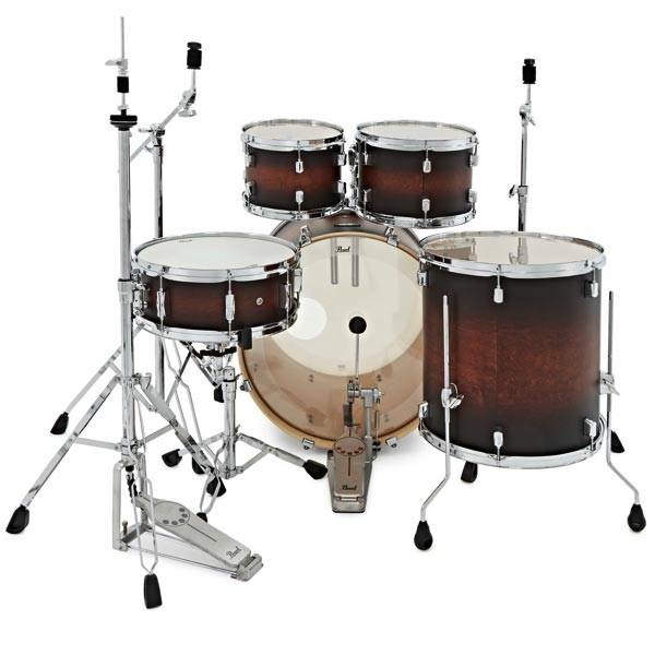 Pearl DMP905 Decade Maple Satin Brown Burst Drumset & Stands