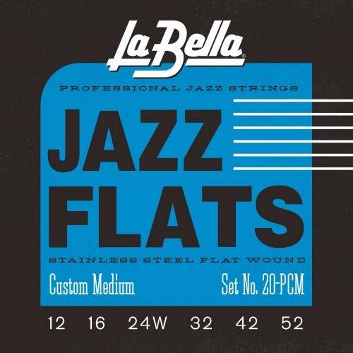 La Bella Jazz Flats 012 - 052 Electric Guitar 6-String Set