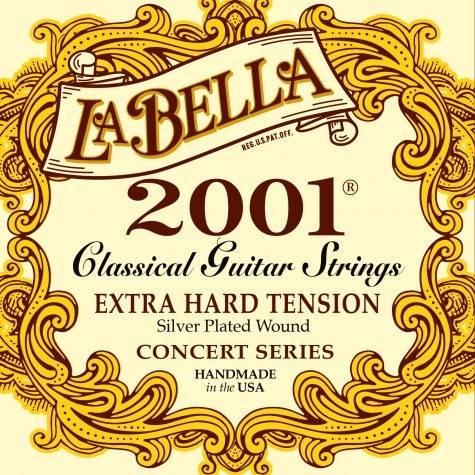 La Bella 2001 Classical - Extra Hard Tension Classical Guitar String Set