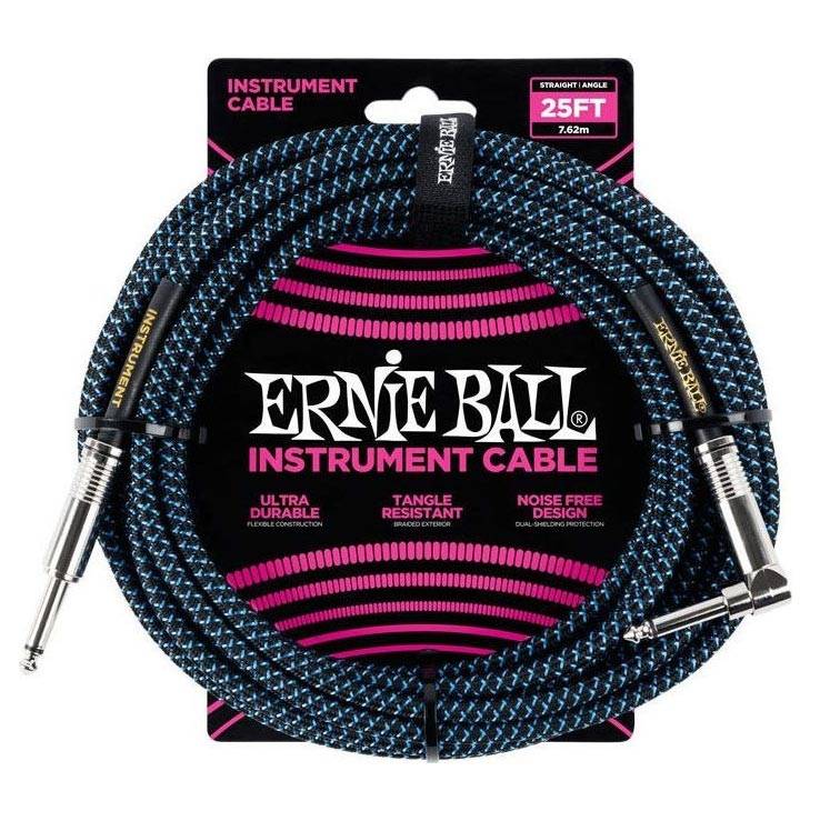 Ernie Ball 6060 Braided Straight/Angled Mono Black Blue 7.60m