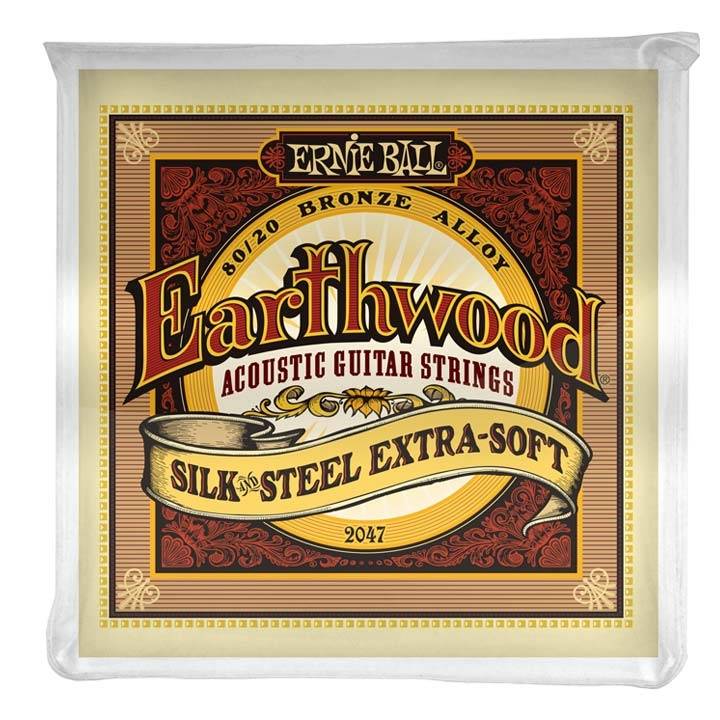 Ernie Ball 2047 Earthwood 80/20 Bronze Silk & Steel Ex.Soft 010-050