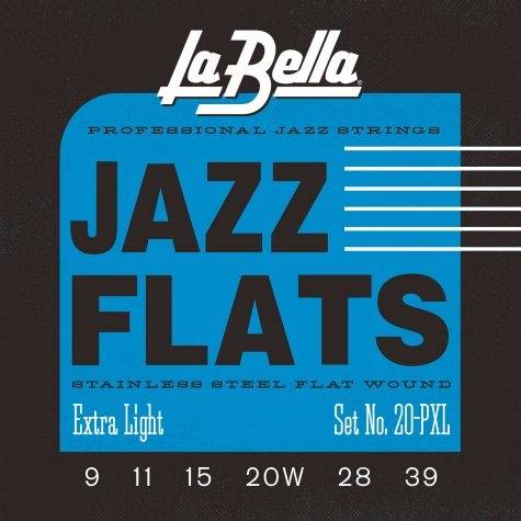 La Bella 20PXL Jazz Flats, Extra Light 009-039