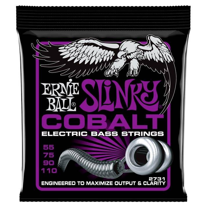 Ernie Ball 2731 Cobalt Power Slinky 055 - 110 Electric Bass Guitar 4-String Set