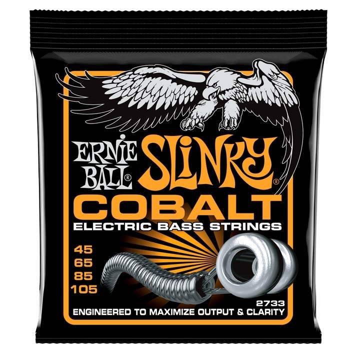 Ernie Ball 2733 Cobalt Hybrid Slinky 045-105 Electric Bass Guitar 4-String Set