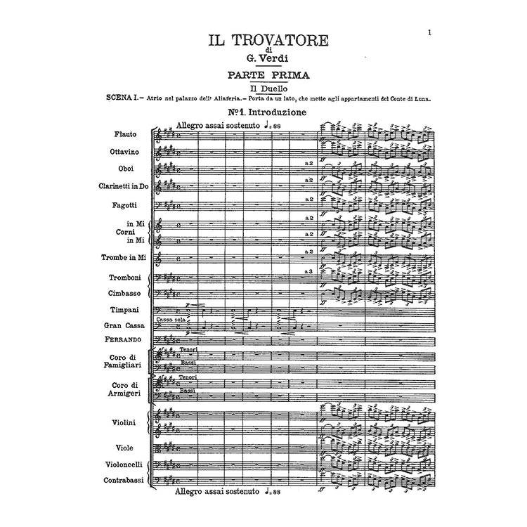 Verdi - Il Trovatore [Full Score]