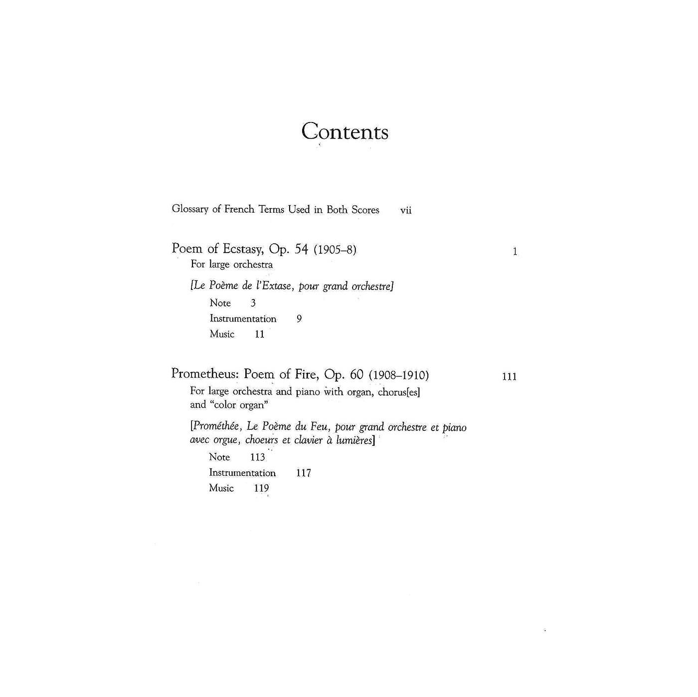 Scriabin – “Poem of Ecstasy” & “Prometheus: Poem of Fire” [Full Score]