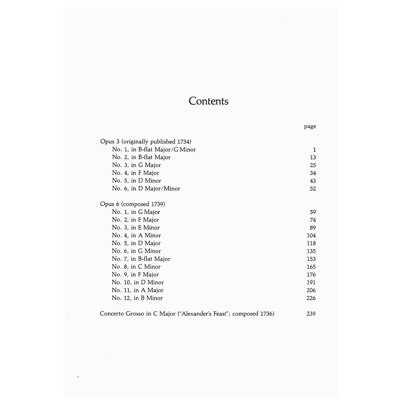 Handel - Complete Concerti Grossi [Full Score]
