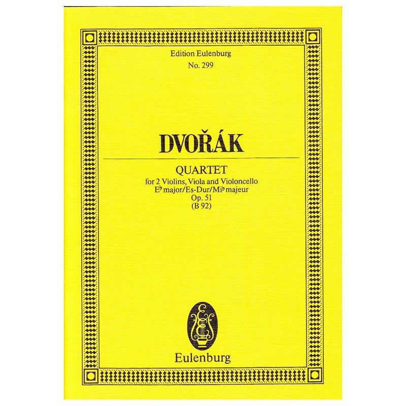 Dvorak - Quartet in Eb Major Op.51 (B92) [Pocket Score]