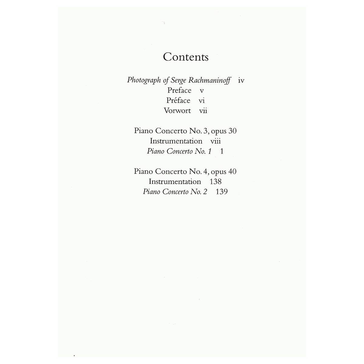 Rachmaninoff - Piano Concertos 3 & 4 [Full Score]