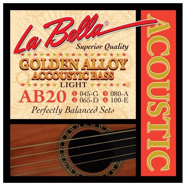 La Bella AB20 Golden Alloy Acoustic Bass Light 045-100