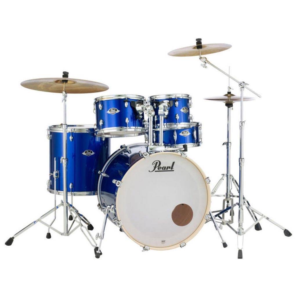 Pearl EXX725BR High Voltage Blue Drumset & Stands & Cymbals