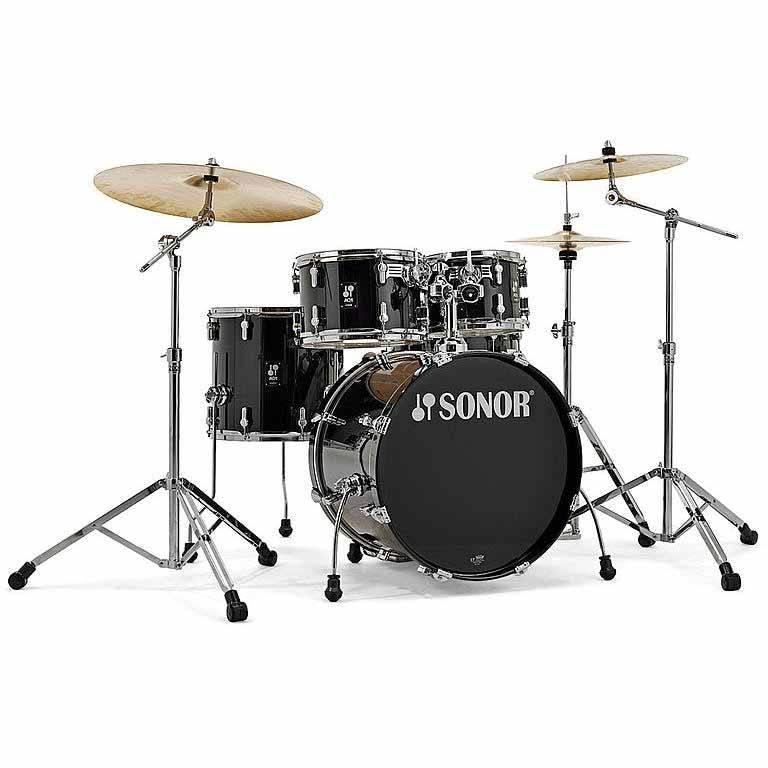 SONOR AQ1 Stage Set PB 11234 Piano Black Drumset & Stands