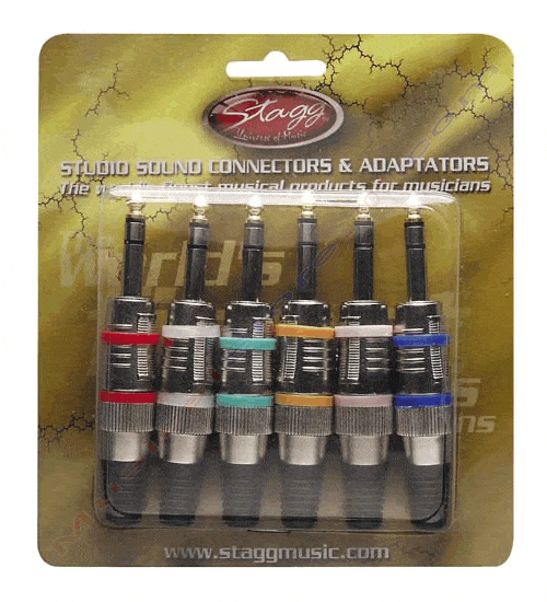 STAGG 002STM6AH Jack Stereo Plugs Set