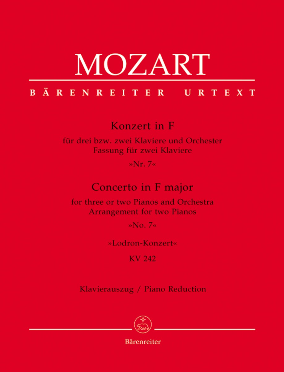 Mozart - Concerto for 3 or 2 Pianos & Orchestra n.7, F major K.242 "Lodron Concerto"