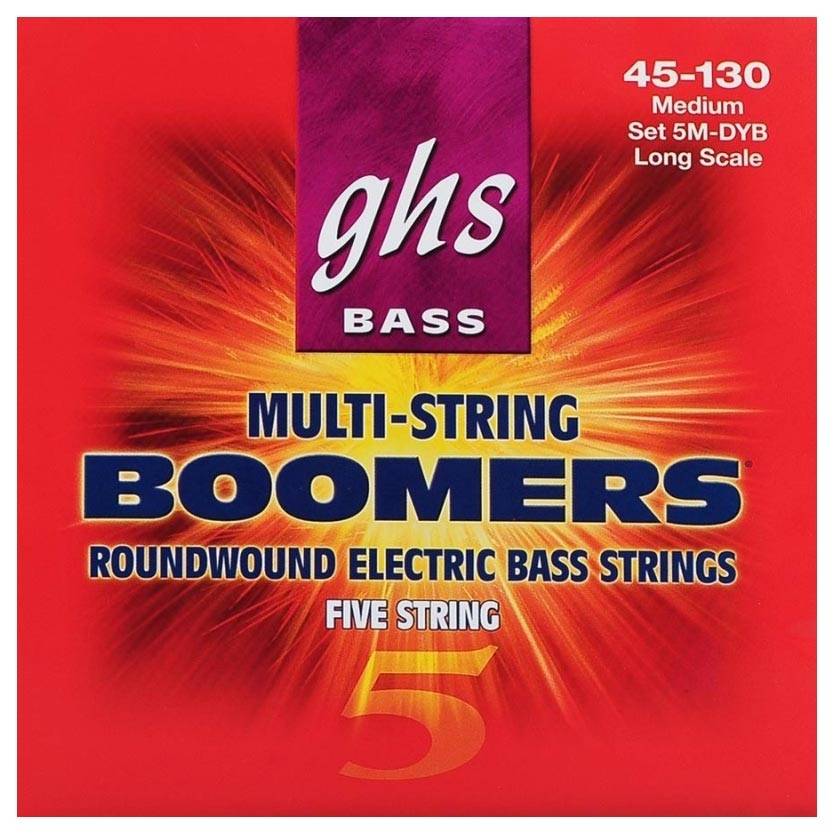 GHS 5M-DYB Bass Boomers 045-130 Electric Bass Guitar 5-String Set