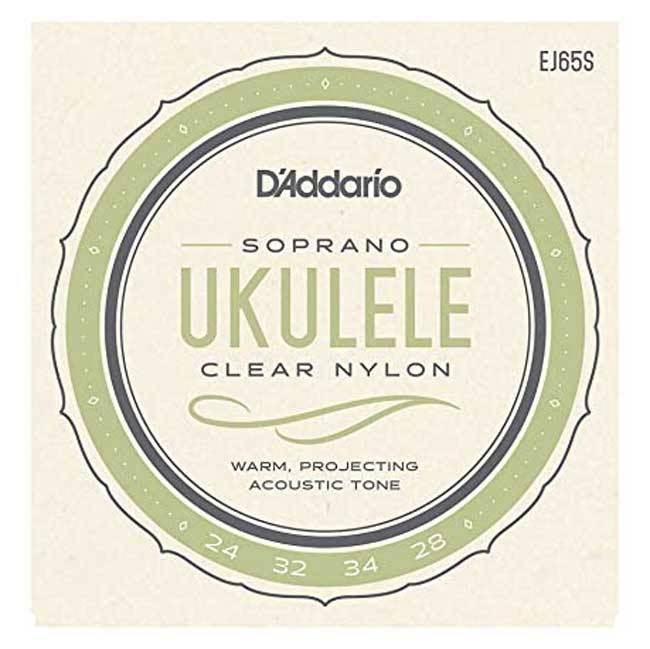 D'Addario EJ65S Clear Nylon Soprano Ukulele String Set