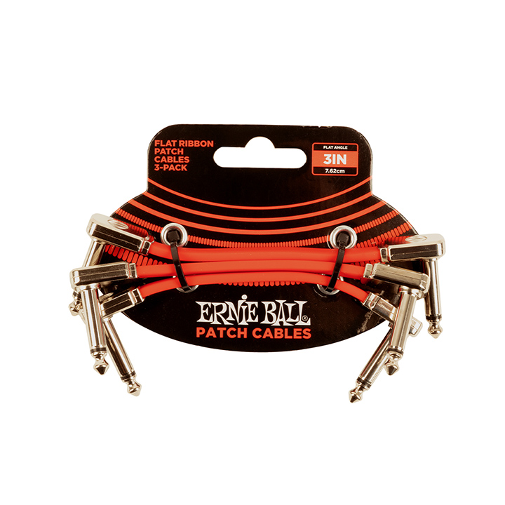 Ernie Ball 6401 Flat Ribbon Angled Red 7,62cm (3-Pack)