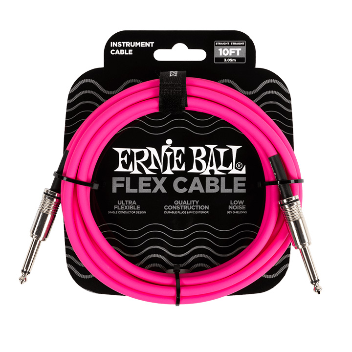 Ernie Ball 6413 Flex Straight/Straight Mono Pink 3.00m
