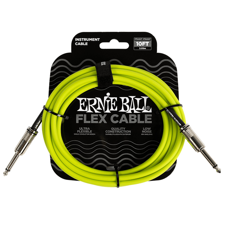 Ernie Ball 6414 Flex Straight/Straight Mono Green 3.00m
