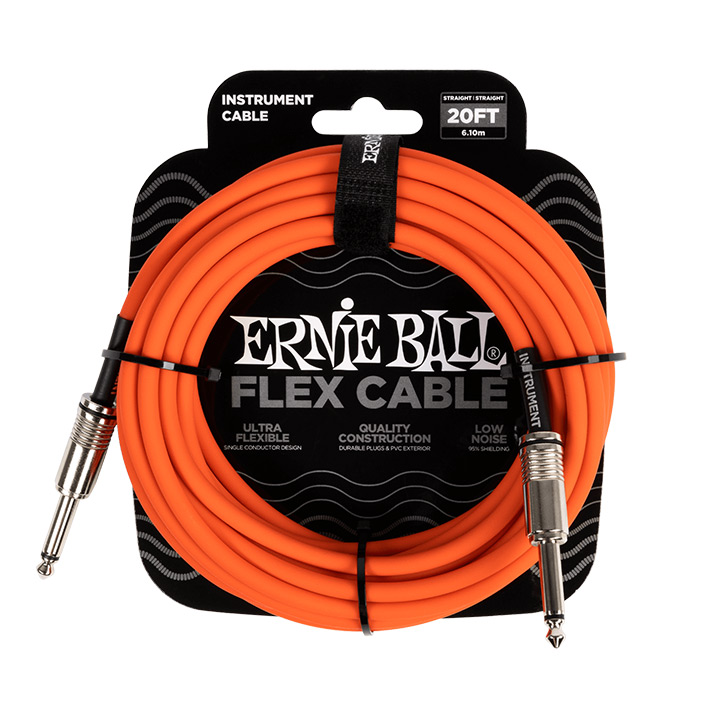 Ernie Ball 6421 Flex Straight/Straight Mono Orange 6.00m
