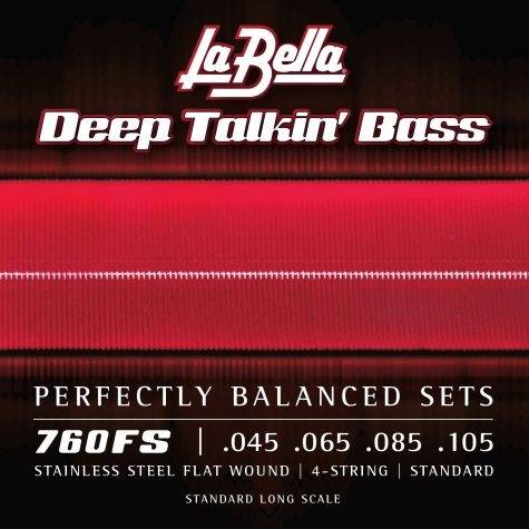 La Bella Deep Talkin Flats 045 - 105 Electric Bass Guitar 4-String Set