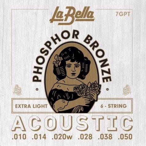 La Bella 7GPT Phopshor Bronze, Extra Light 010-050