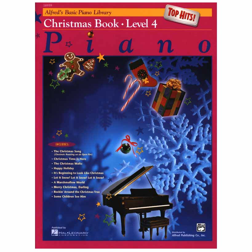 Alfred's Basic Piano Library-Top Hits! Christmas Book, Level 4