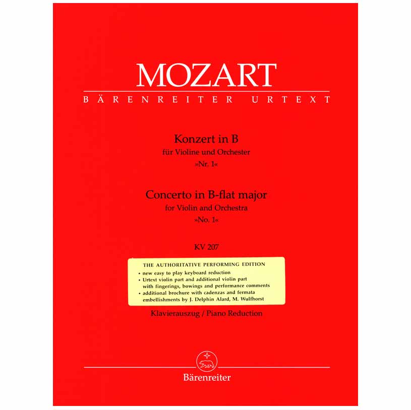 Mozart- Concerto for Violin and Orchestra no.1 in B-flat major K.207