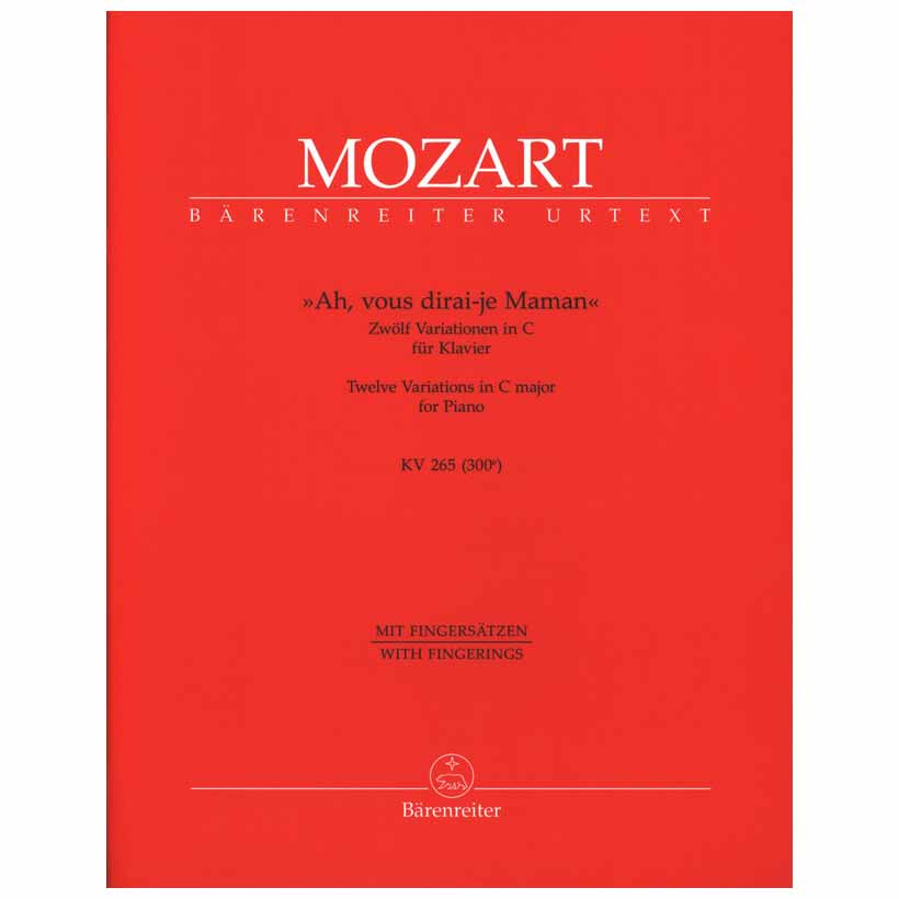 Mozart - "Ah, vous dirai-je Maman" KV 265 (300e) With Fingerings