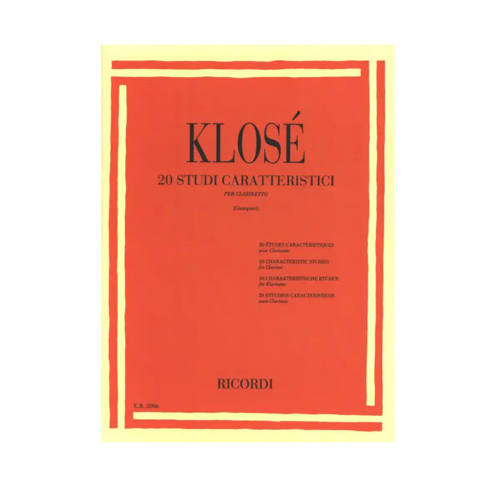 Klose - 20 Studi Caratteristici Per Clarinetto (Giampieri)
