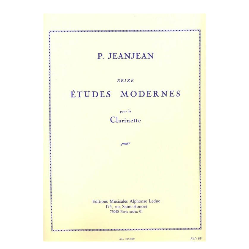 Jeanjean - 16 Etudes Modernes Pour La Clarinette