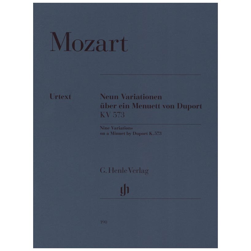 Mozart - 9 Variations on a Minuet by Duport K. 573