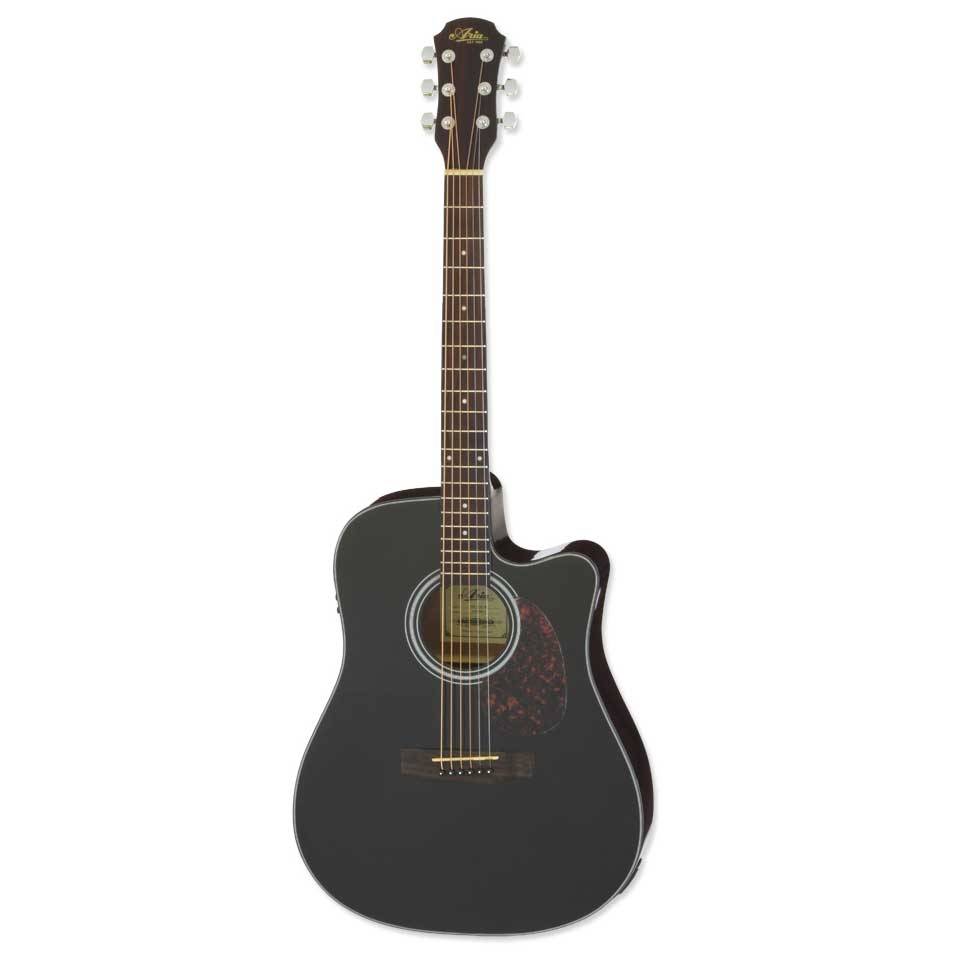 Aria ADW-01CE Cutaway Black Electric - Acoustic Guitar