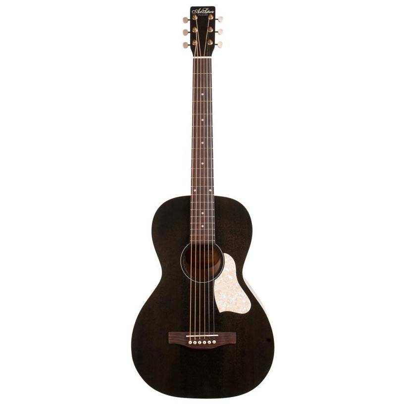 Art & Luthiere Roadhouse Parlor Faded Black A/E Electric - Acoustic Guitar