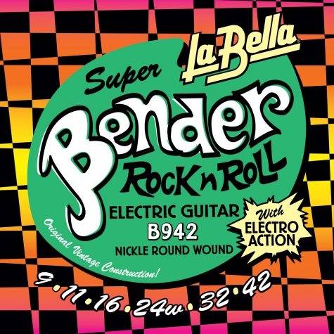 La Bella Super Bender 009 - 042 Electric Guitar 6-String Set