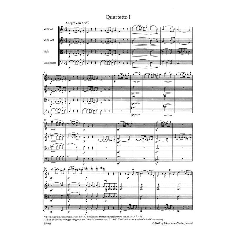 Beethoven - String Quartets Op.18 [Pocket Score]