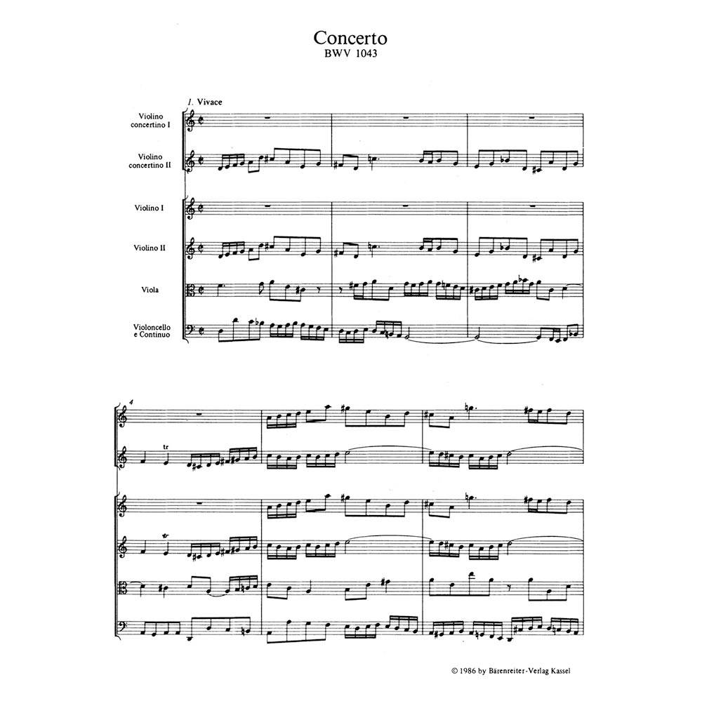 Bach - Double Concerto in D Minor BWV 1043 [Pocket Score]