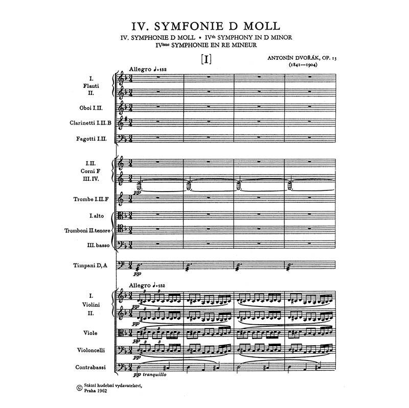 Dvorak - Symphony Nr.4 [Pocket Score]