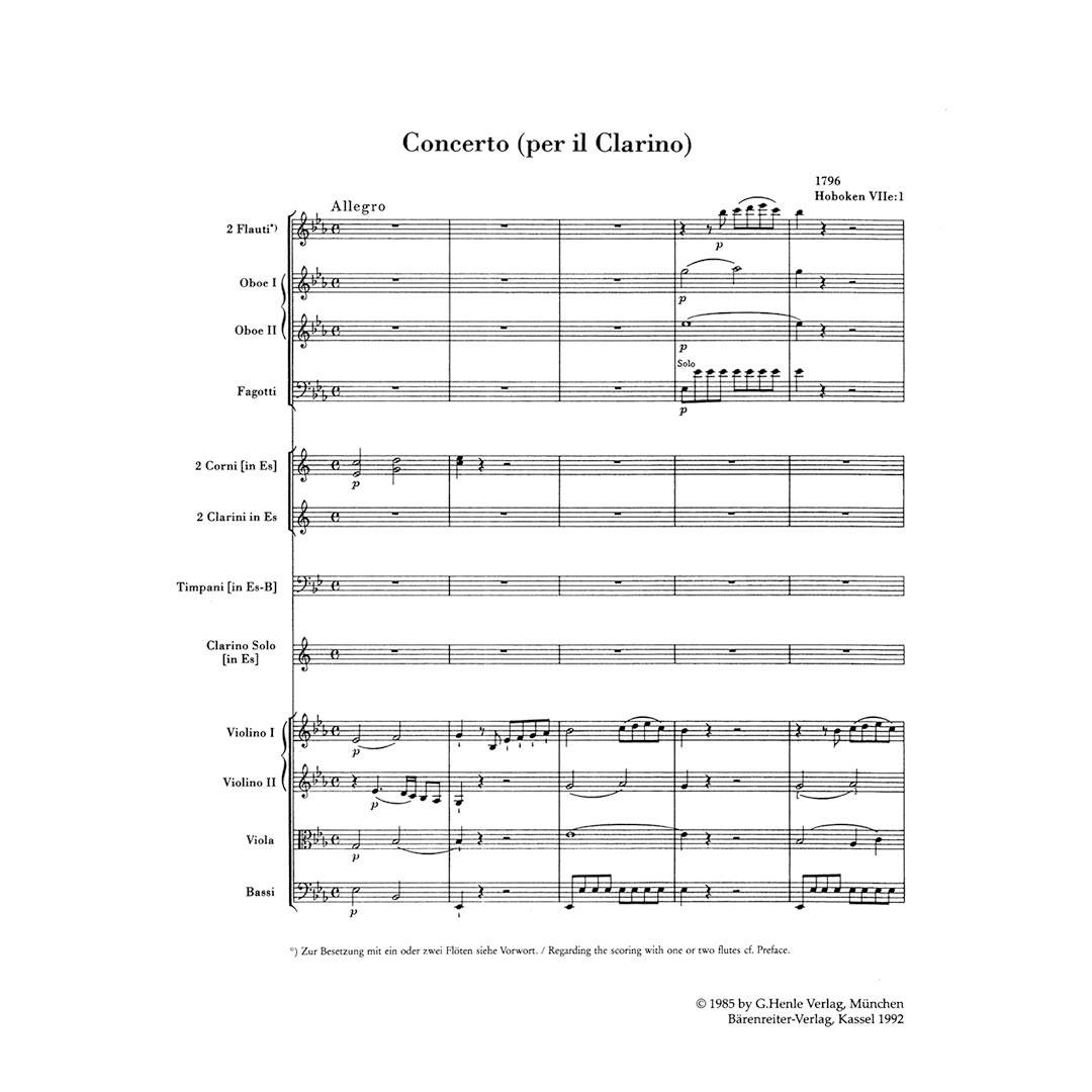 Haydn - Concert in Eb Major [Pocket Score]