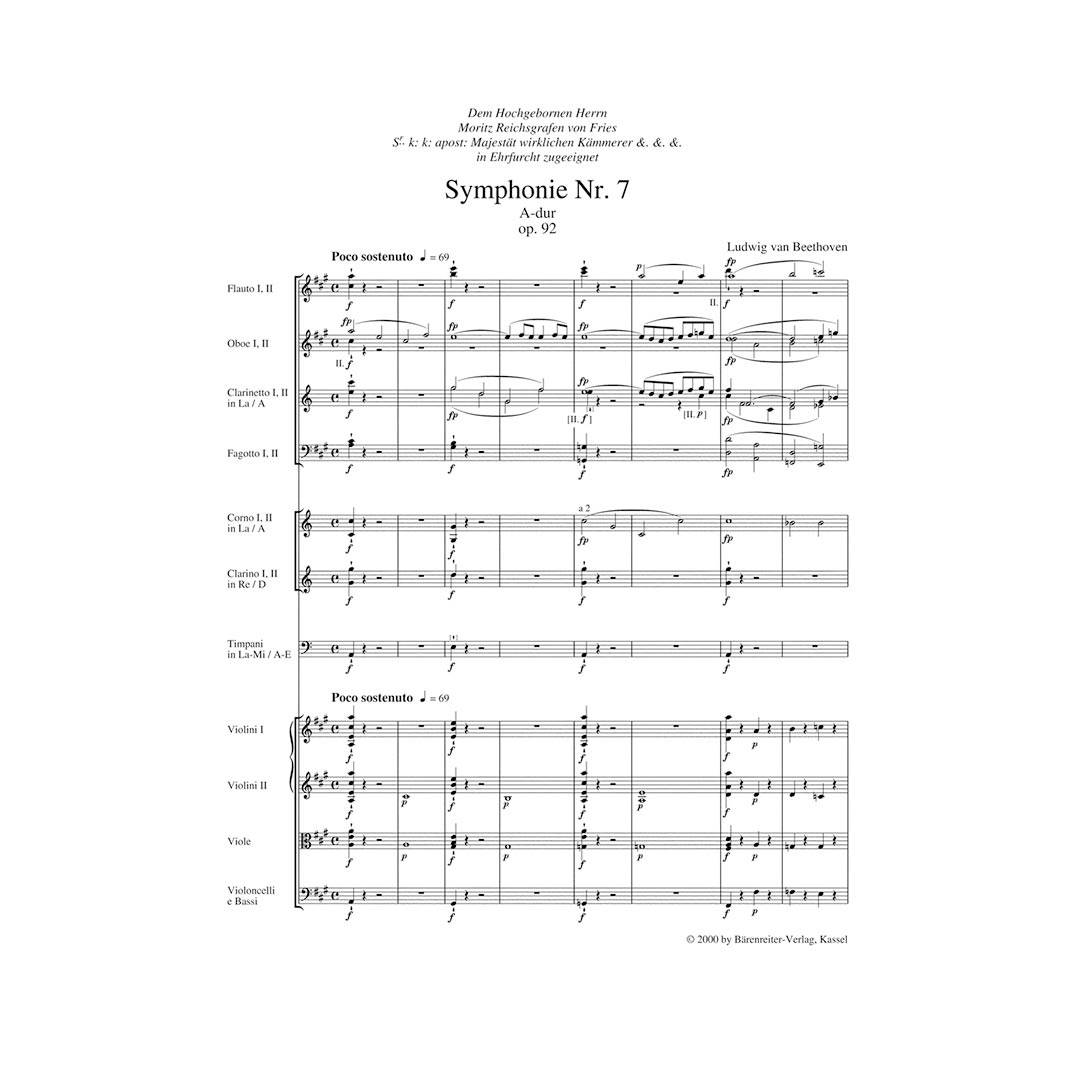 Beethoven - Symphony Nr.7 In A major Op.92 [Pocket Score]